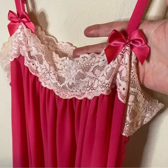 In Bloom by Jonquil Pink Chemise Sz L - Picture 3 of 14